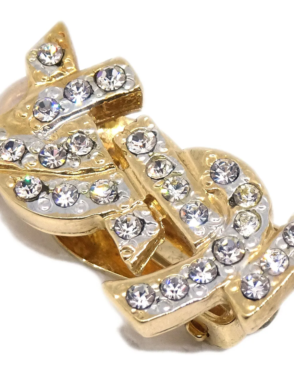 Pre-owned Saint Laurent 1990-2000s Crystal-embellished Earrings