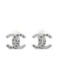 CHANEL Pre-Owned 1998 CC-logo clip-on earrings - Silver