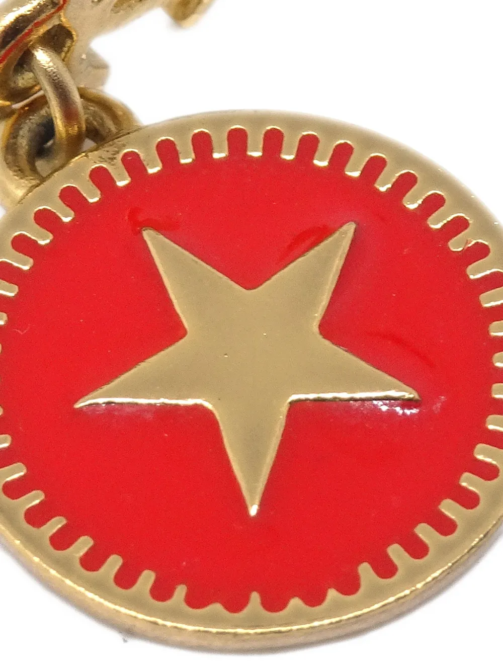 Pre-owned Chanel 2001 Star-engraved Pendant Earrings