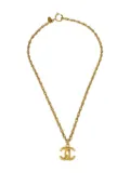 CHANEL Pre-Owned 1990-2000s CC-pendant necklace - Gold