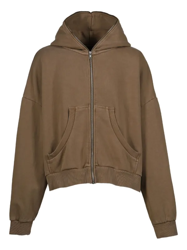 ENTIRE STUDIOS Cotton zip-up Hoodie Brown FARFETCH PH - Main Image