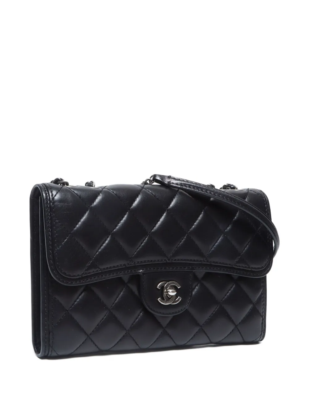 Pre-owned Chanel 2013-2014 Flap Shoulder Bag In Black