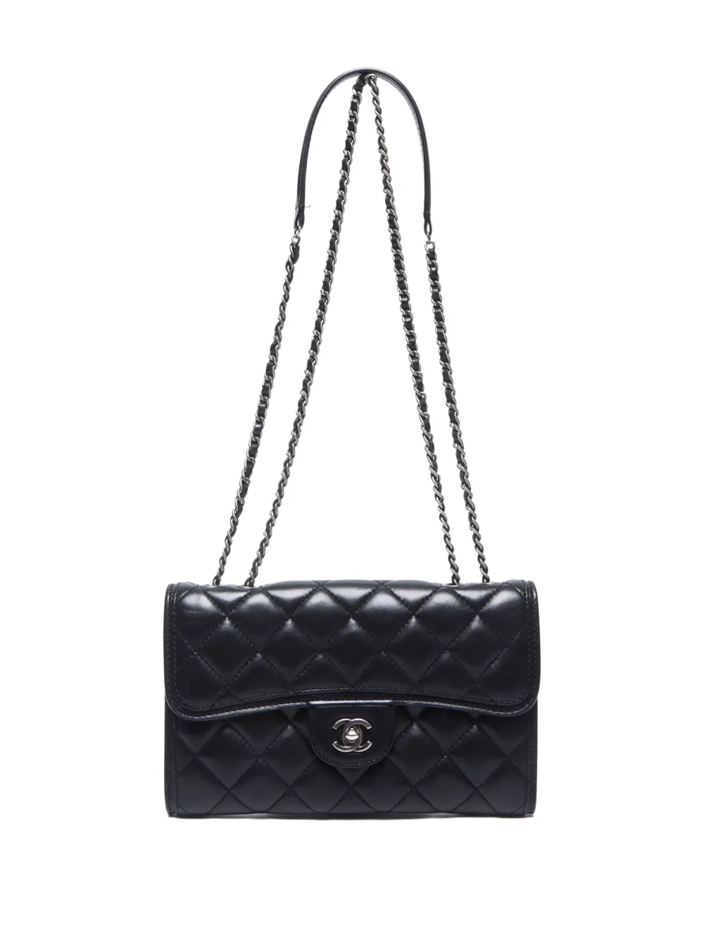 Pre-owned Chanel 2013-2014 Flap Shoulder Bag In Black