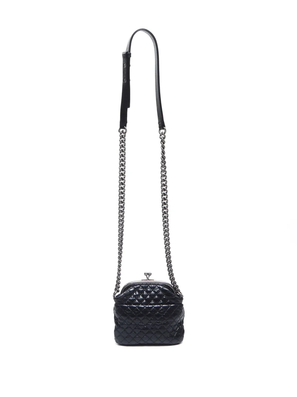 Pre-owned Chanel 2015-2016 Diamond-quilted Shoulder Bag In Black