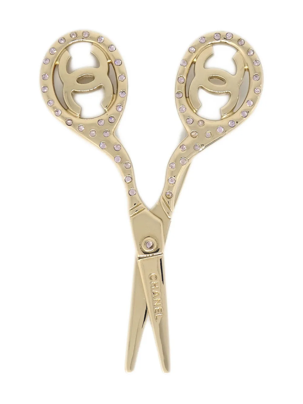 CHANEL Pre-Owned broche ciseaux (2002) | or | Image 1