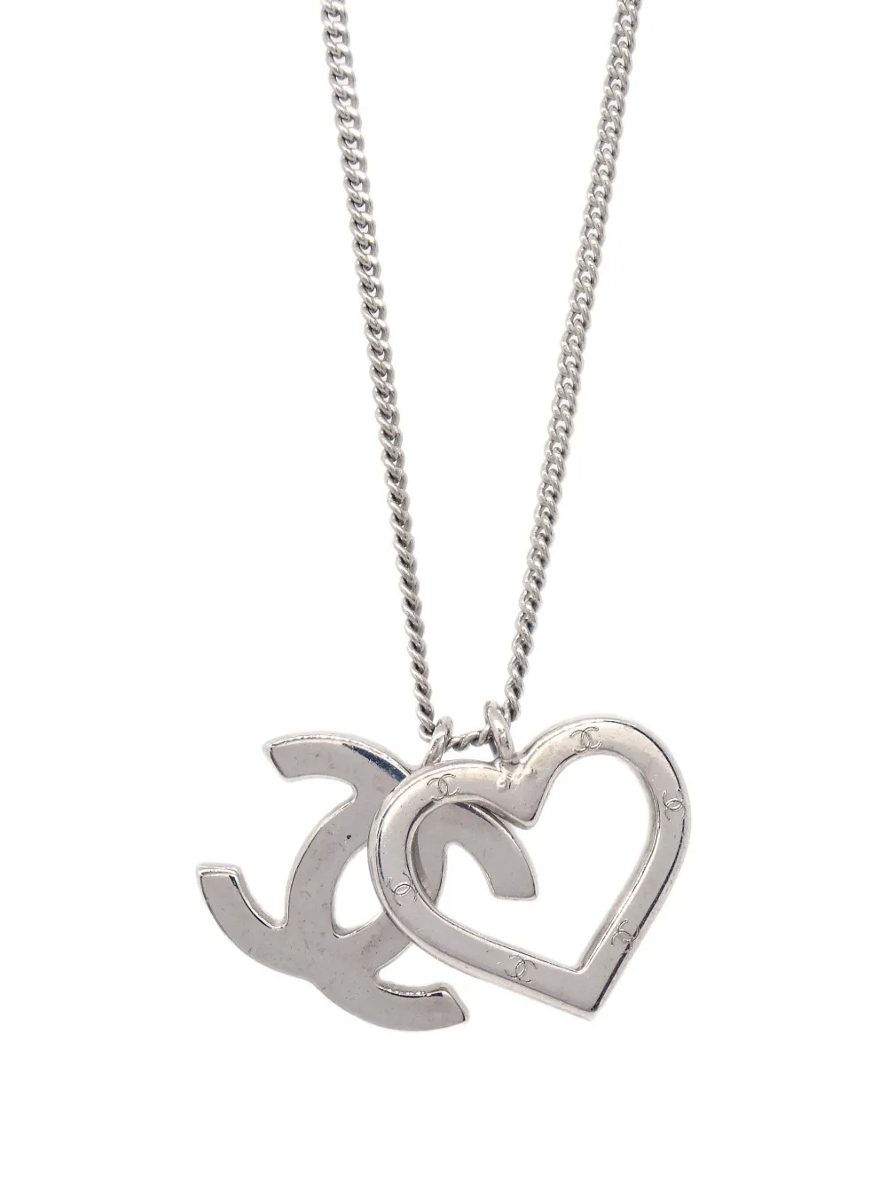 Pre-owned Chanel 2004 Heart-pendant Necklace