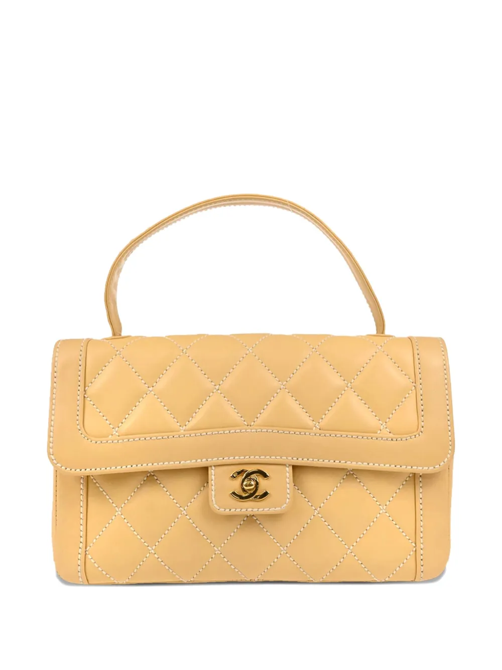 CHANEL Pre-Owned 2005 ワイルドステッチ ハンドバッグ - ニュートラル CHANEL Pre-Owned 2005 ワイルドステッチ ハンドバッグ - ニュートラル