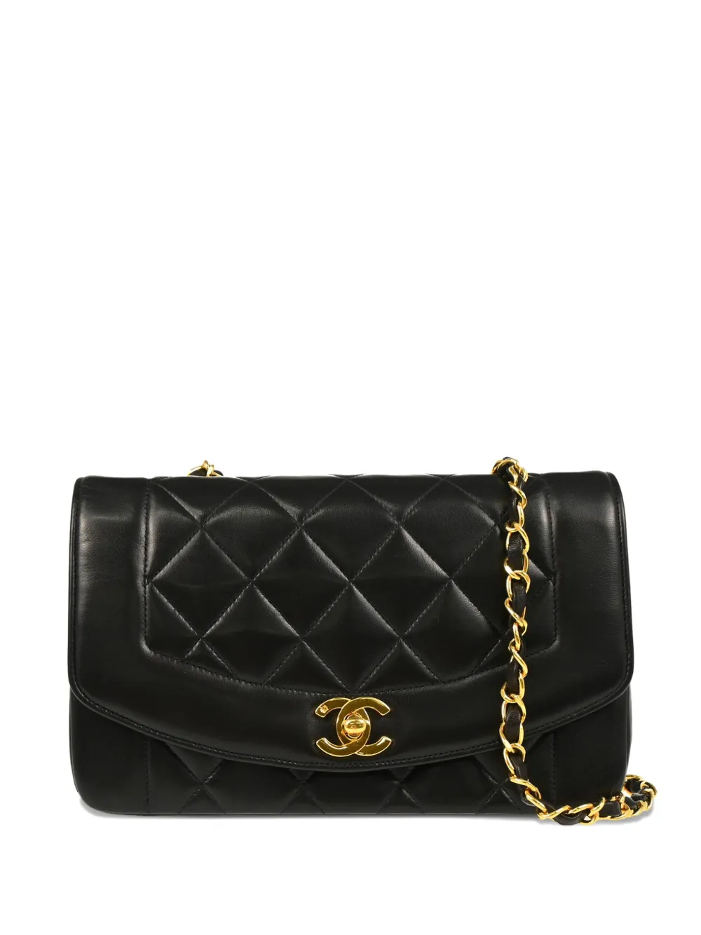 CHANEL Pre-Owned 1992 ダイアナ ショルダーバッグ S - ブラック CHANEL Pre-Owned 1992 ダイアナ ショルダーバッグ S - ブラック