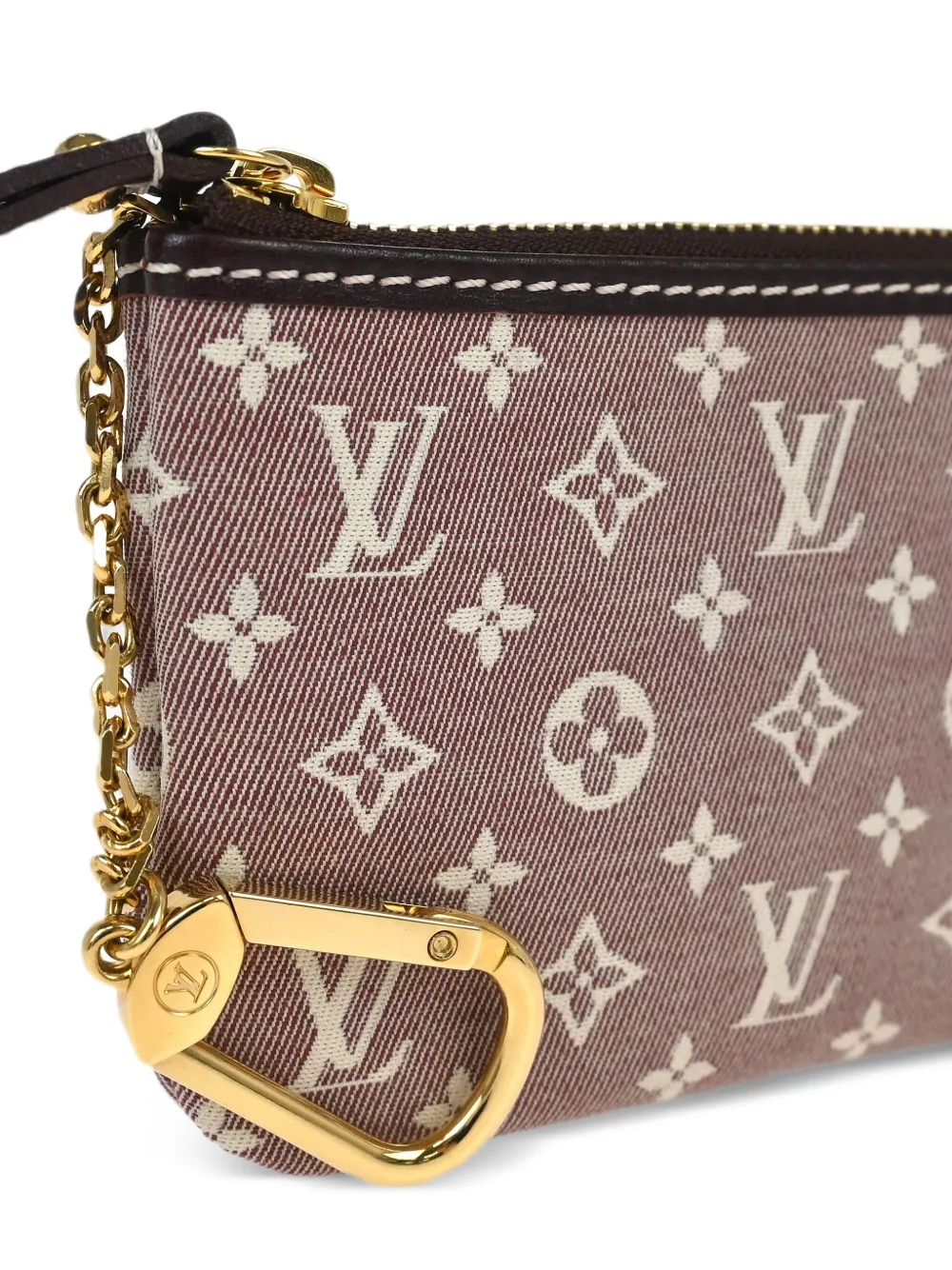 Pre-owned Louis Vuitton 2010 Pochette Cles Coin Purse In Brown