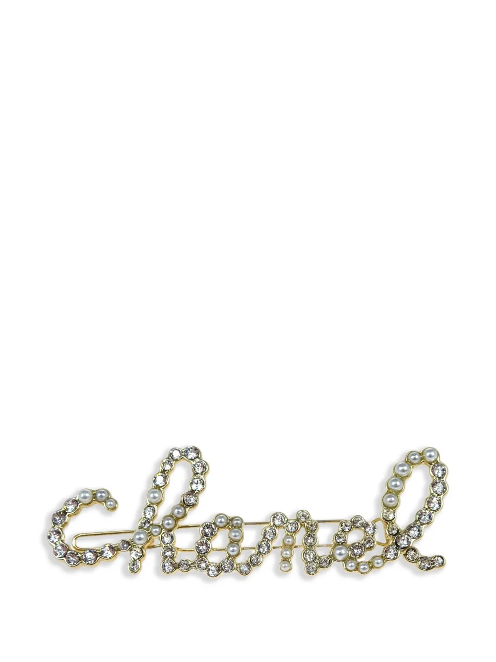 CHANEL Pre-Owned 2019 ロゴ ヘアクリップ - ゴールドトーン CHANEL Pre-Owned 2019 ロゴ ヘアクリップ - ゴールドトーン