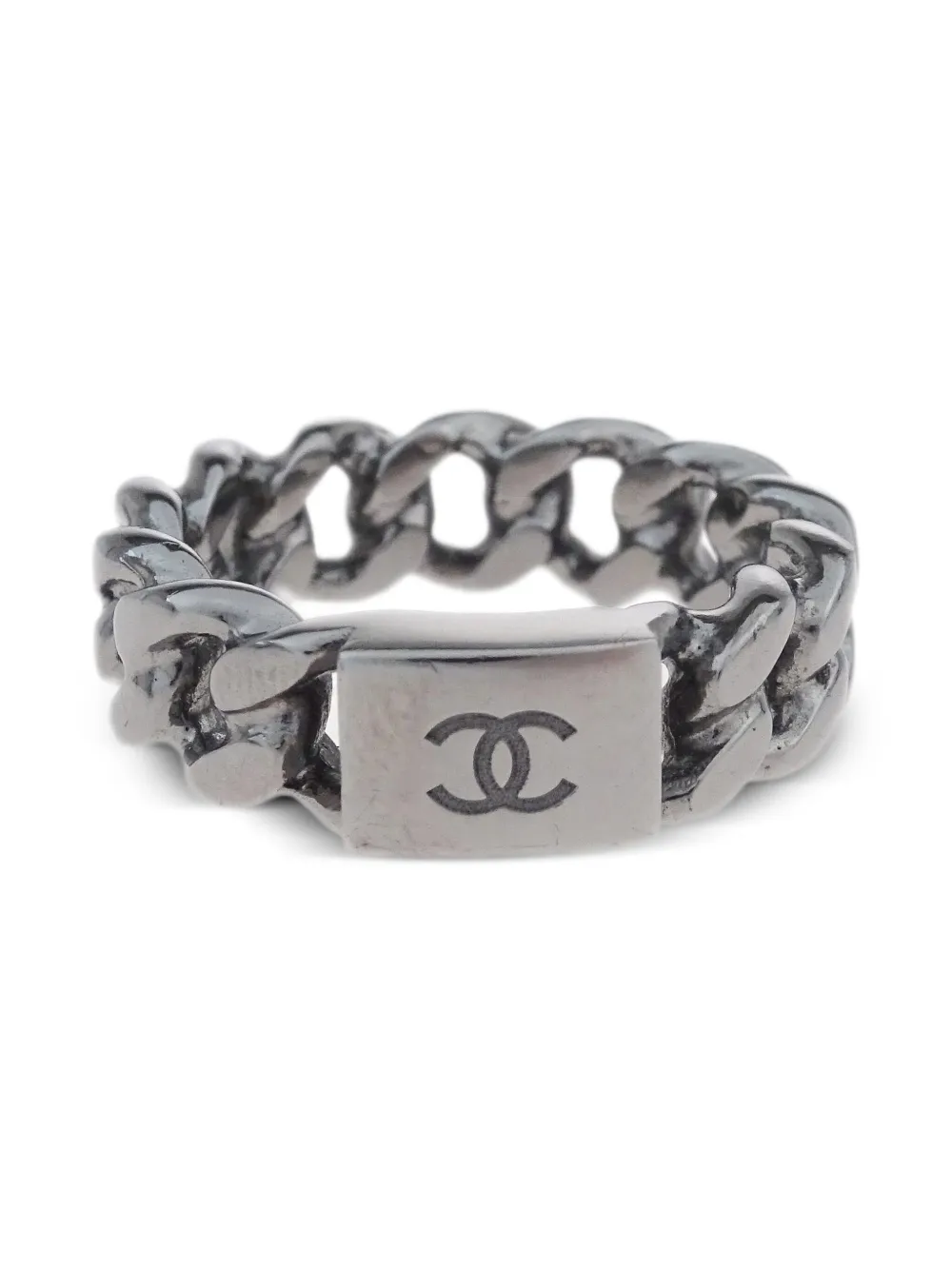 CHANEL Pre-Owned 2015 chain-link ring | Silver | Image 1