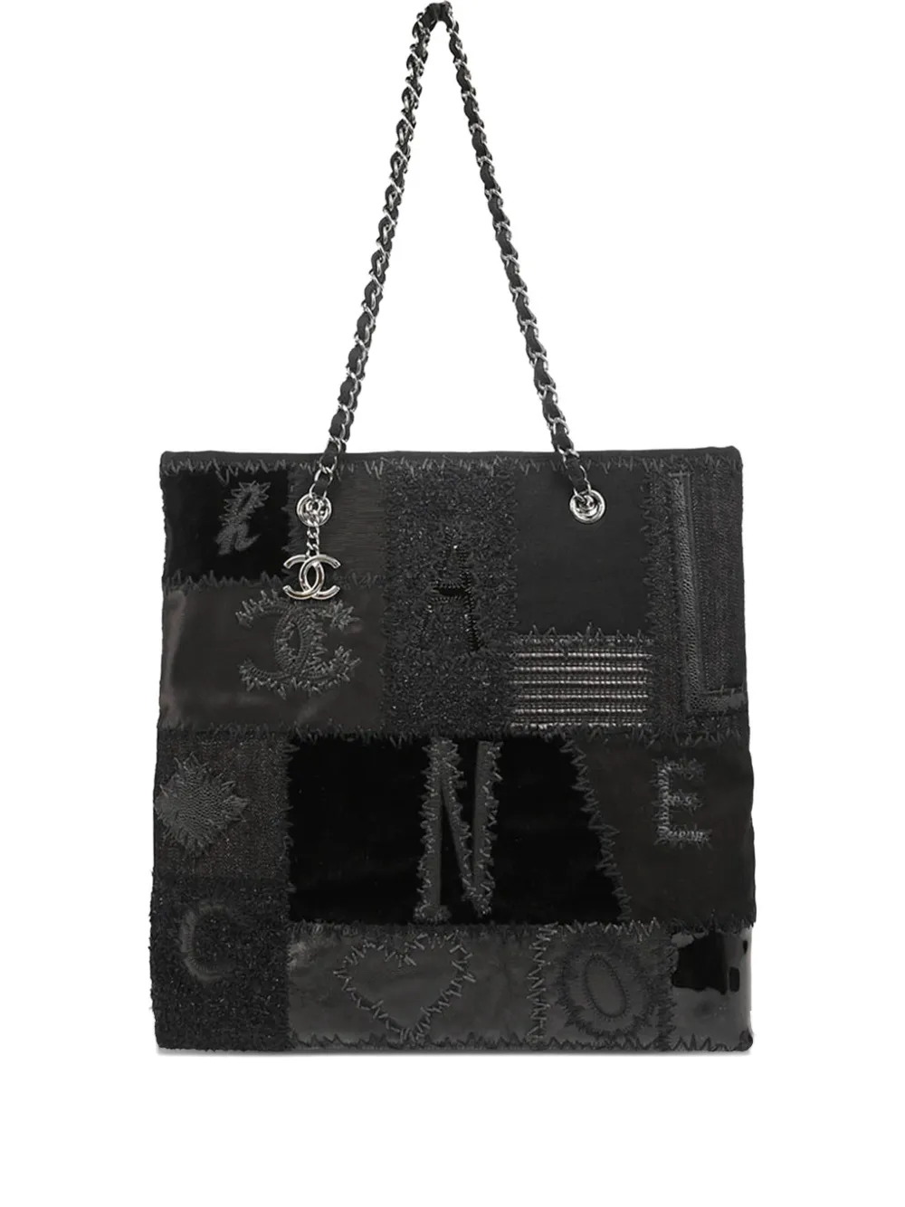 CHANEL Pre-Owned sac cabas 2017 à design patchwork | noir | Image 1