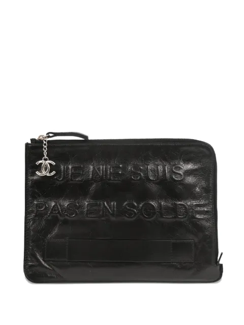 CHANEL Pre-Owned 2014 Je Ne Suis Pas En Solde clutch bag