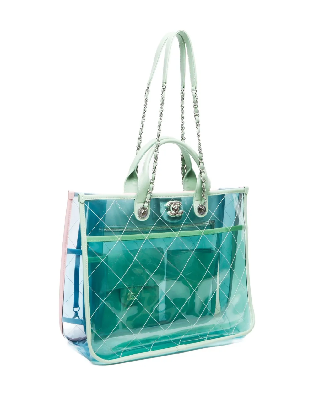Pre-owned Chanel 2018 Coco Splash Two-way Shopping Tote Bag