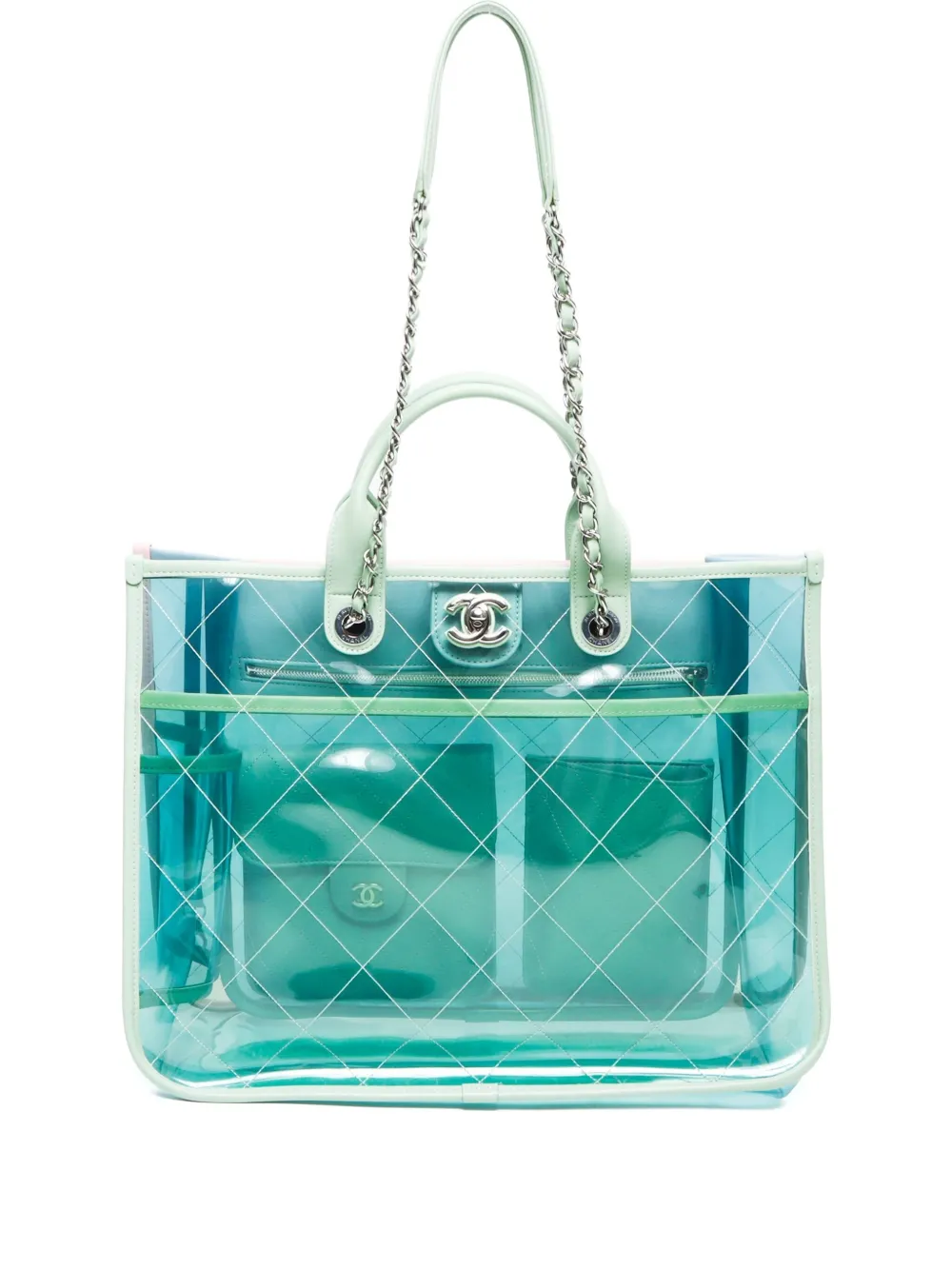 CHANEL Pre-Owned 2018 Coco Splash two-way shopping tote bag | Green | Image 1