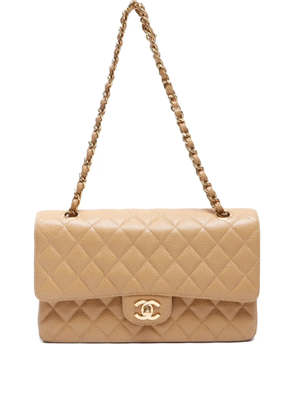 CHANEL Pre-Owned 2002-2003 medium Double Flap shoulder bag | Neutrals | Image 1