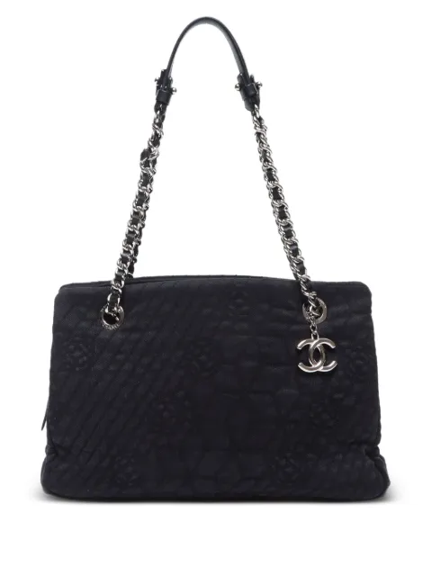CHANEL Pre-Owned 2012 camellia canvas shoulder bag