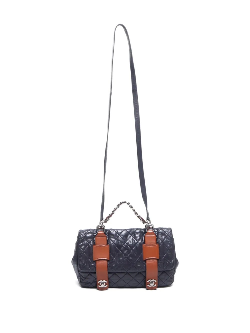 Pre-owned Chanel 2010-2011 In The Mid Shoulder Bag In Black