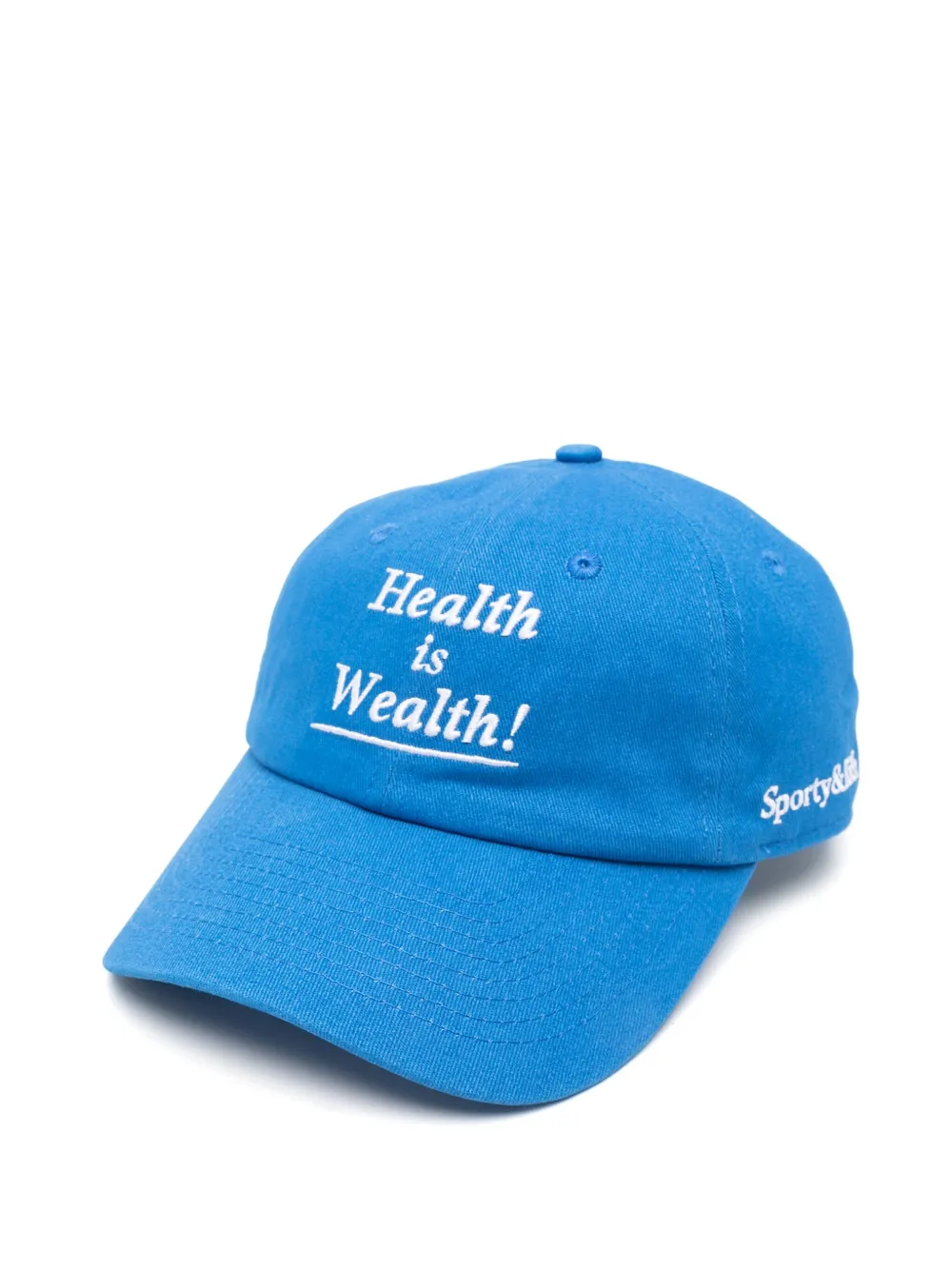 Shop Sporty And Rich Health Is Wealth Embroidered Baseball Cap