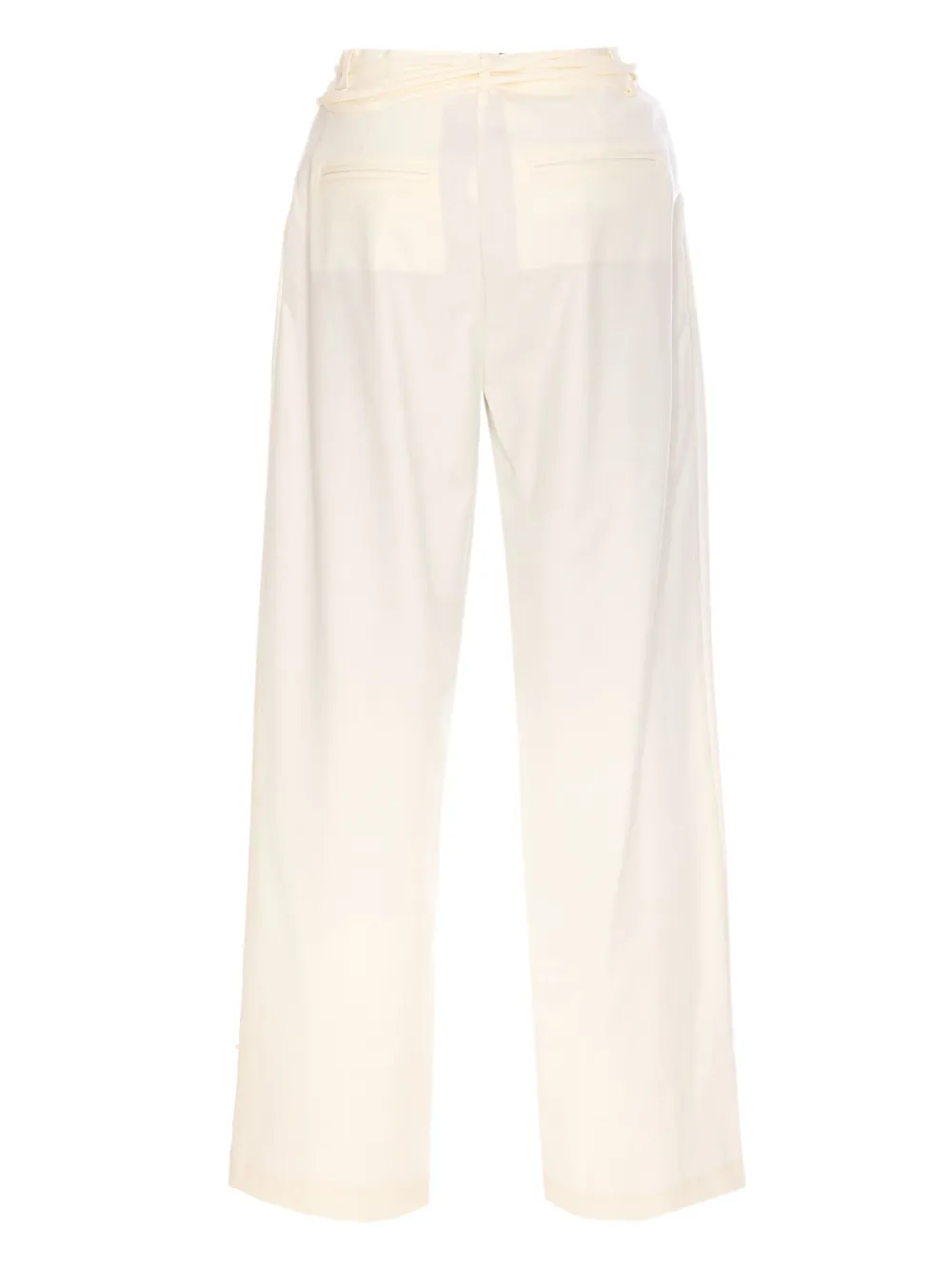 Eleh tied-waist trousers - Wit