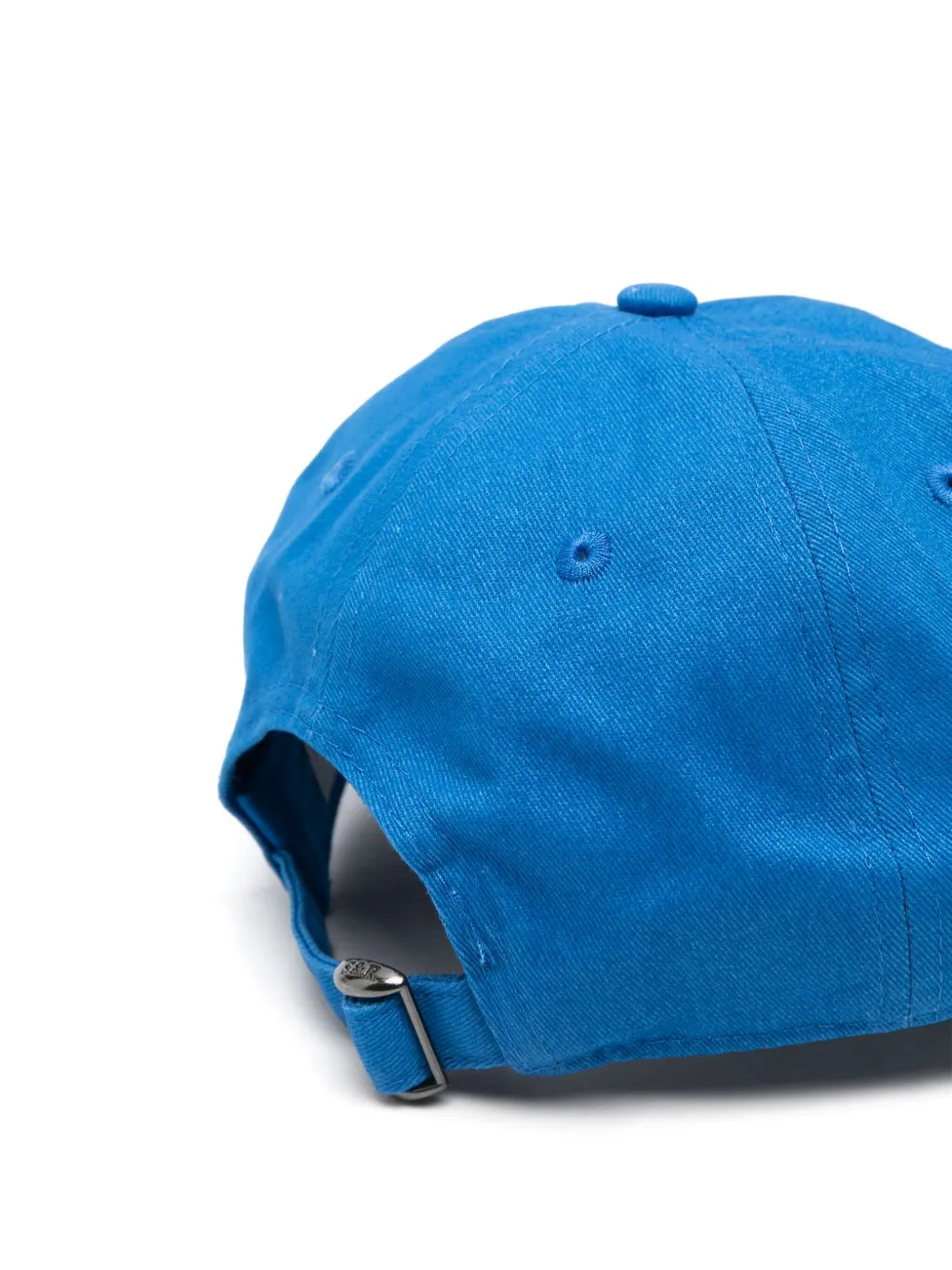 Sporty & Rich embroidered-logo cotton baseball cap - Blauw