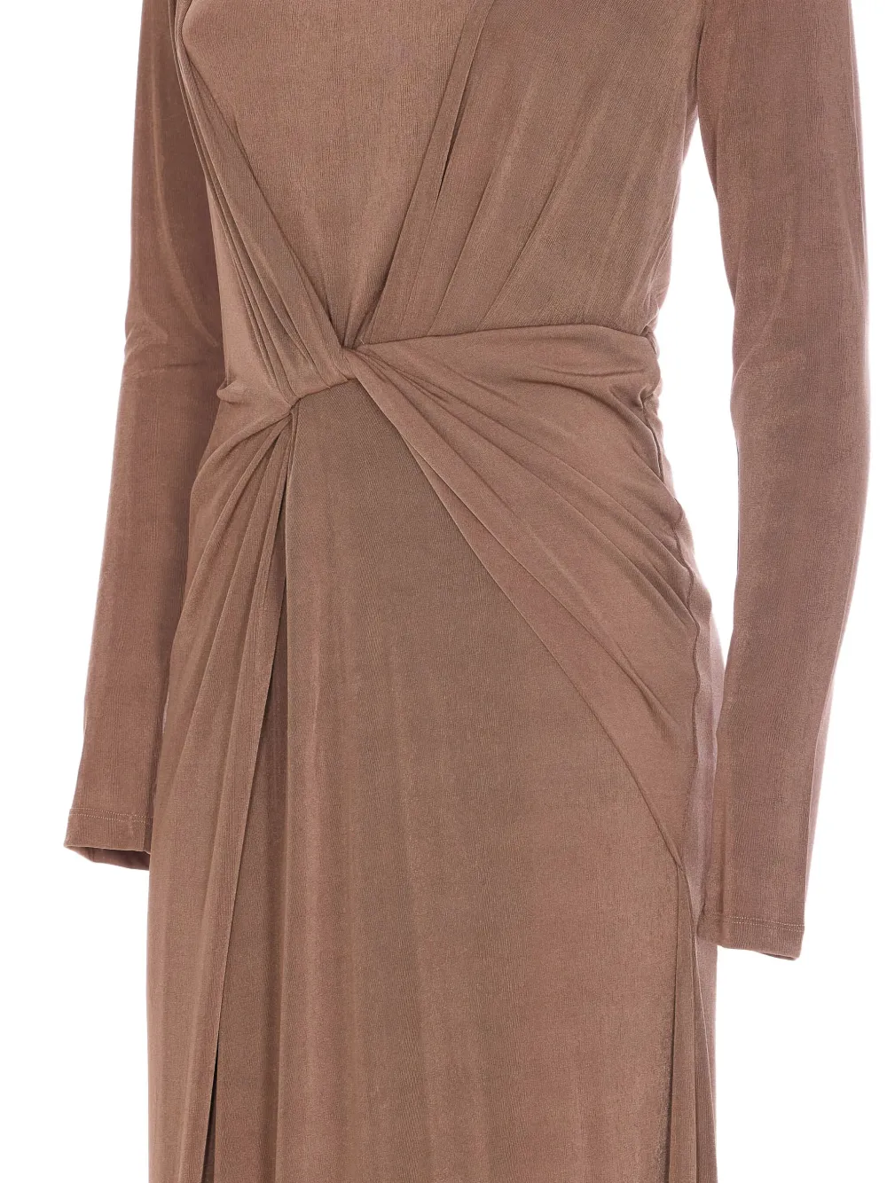 Eleh Asymmetrische jurk Bruin