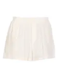 Eleh elasticated-waistband shorts - White