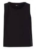 Eleh contrasting-border top - Black