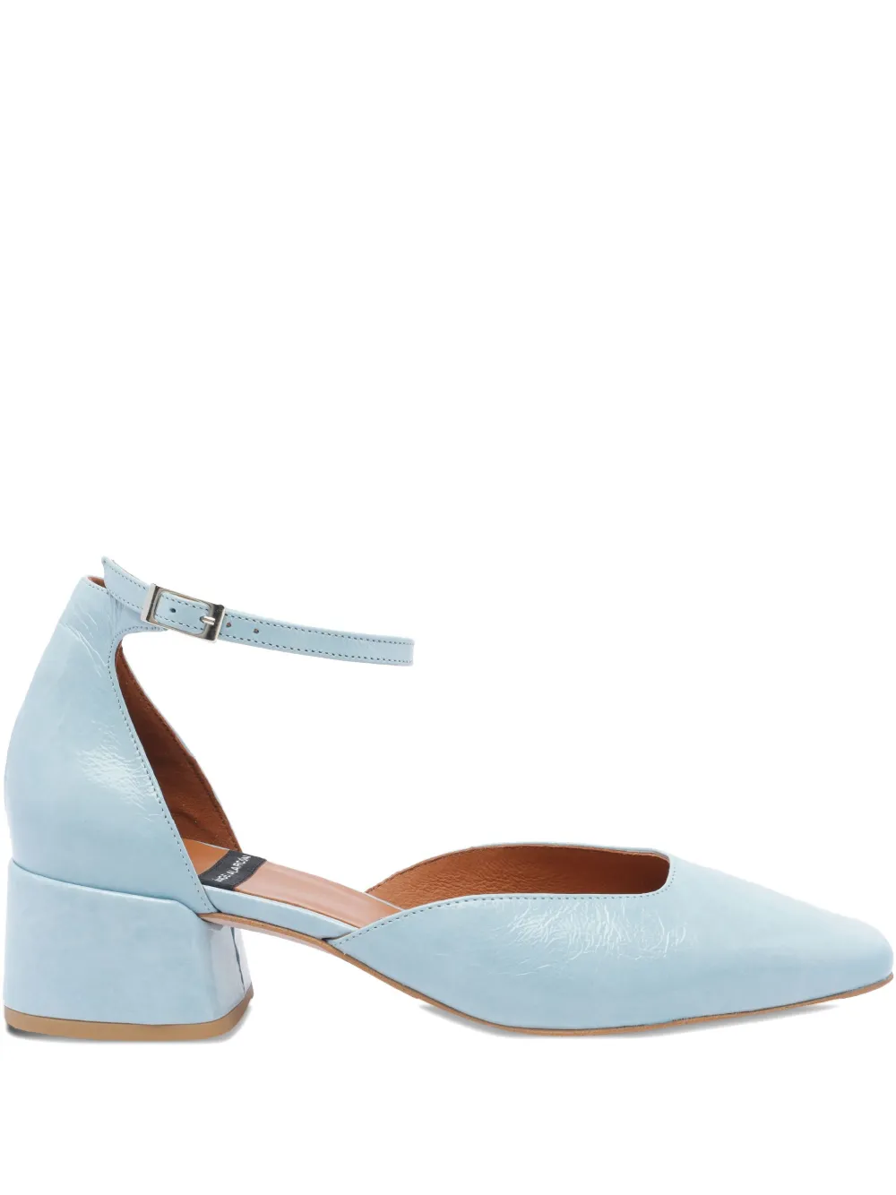 ANGEL ALARCON 45mm leather heeled pumps Blue
