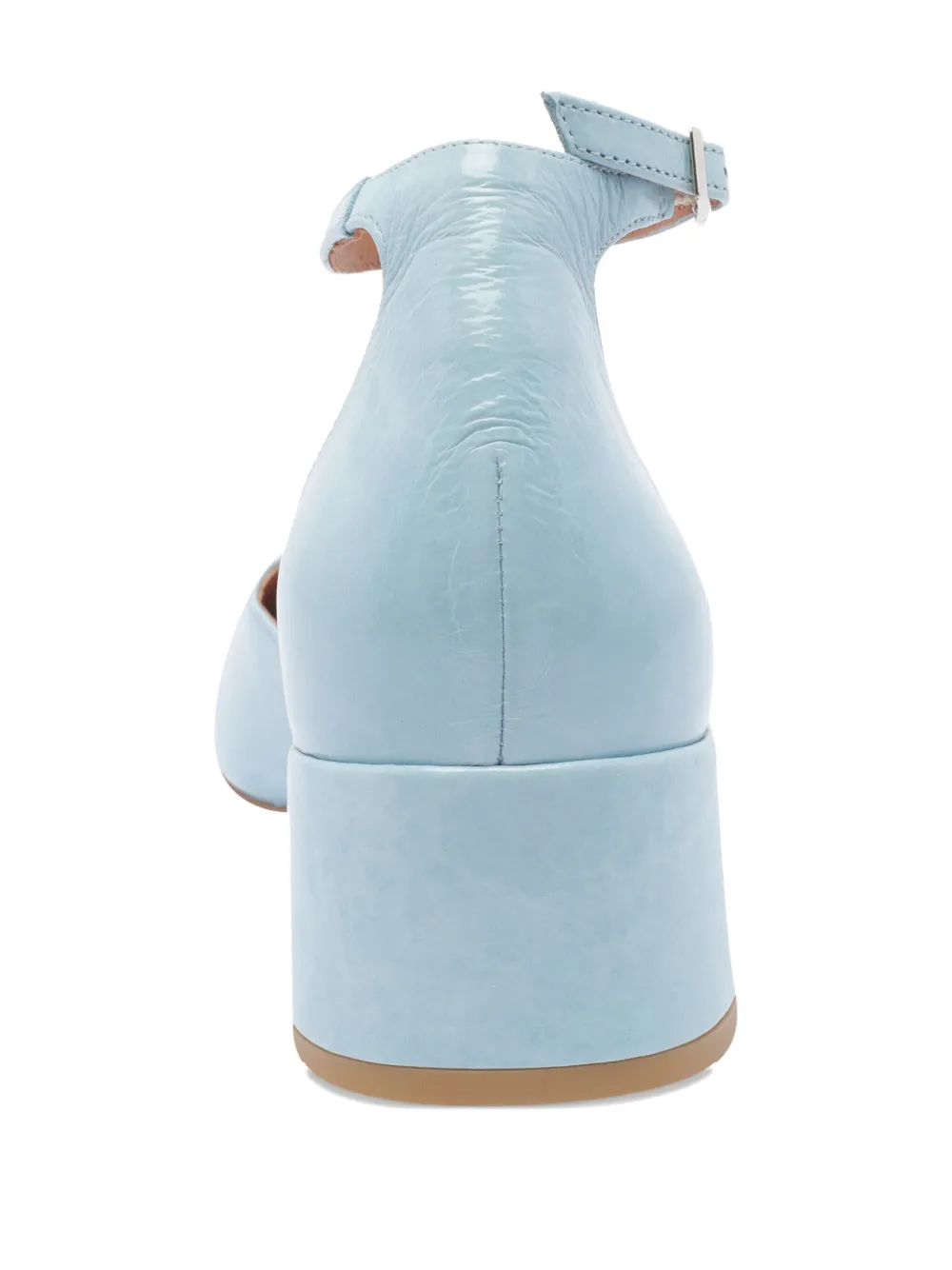 ANGEL ALARCON 45mm leather heeled pumps Blue