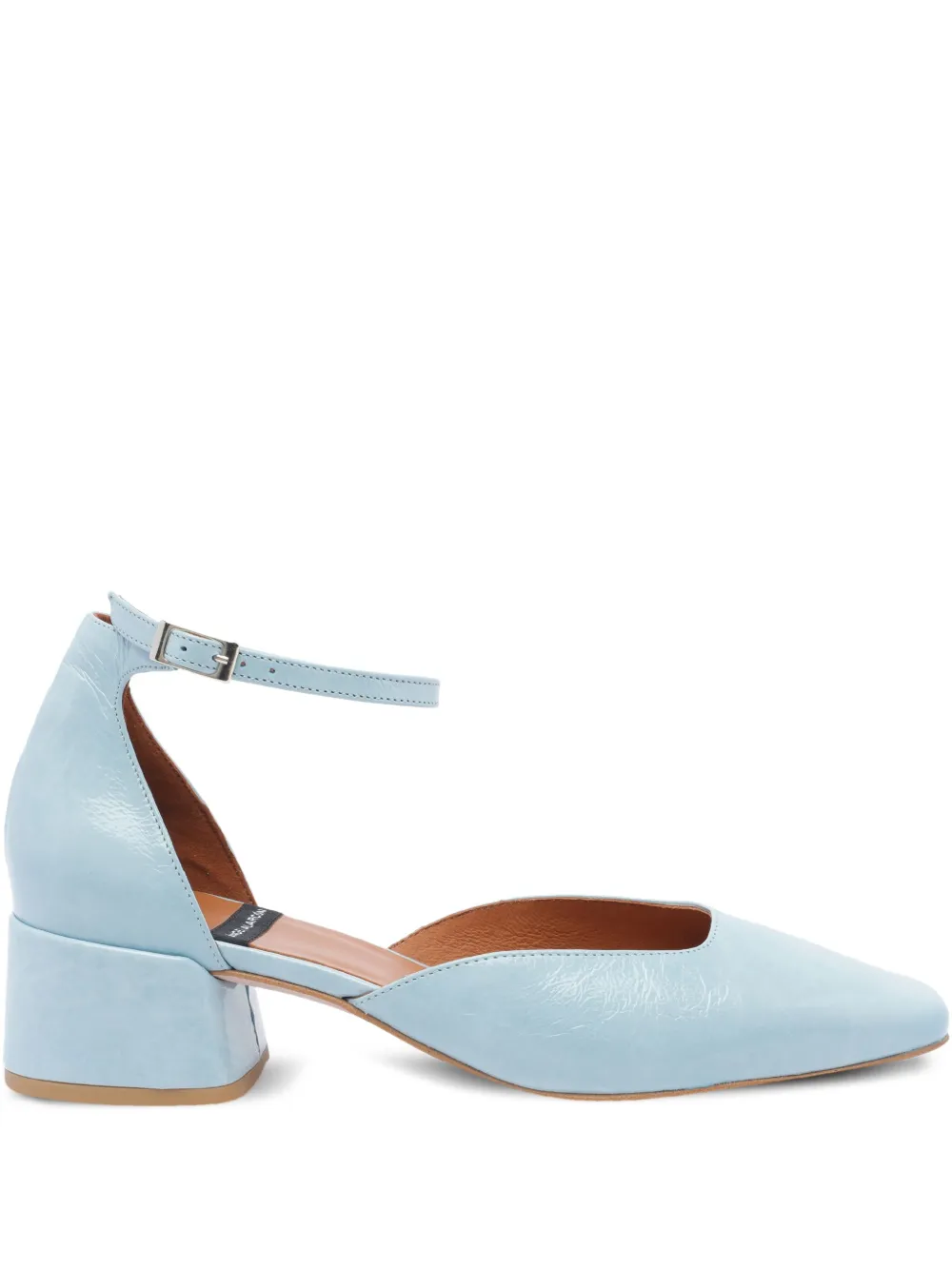 45mm leather heeled pumps