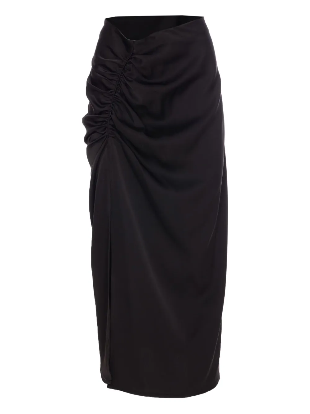 Ele falda midi con diseño drapeado | negro | Image 1