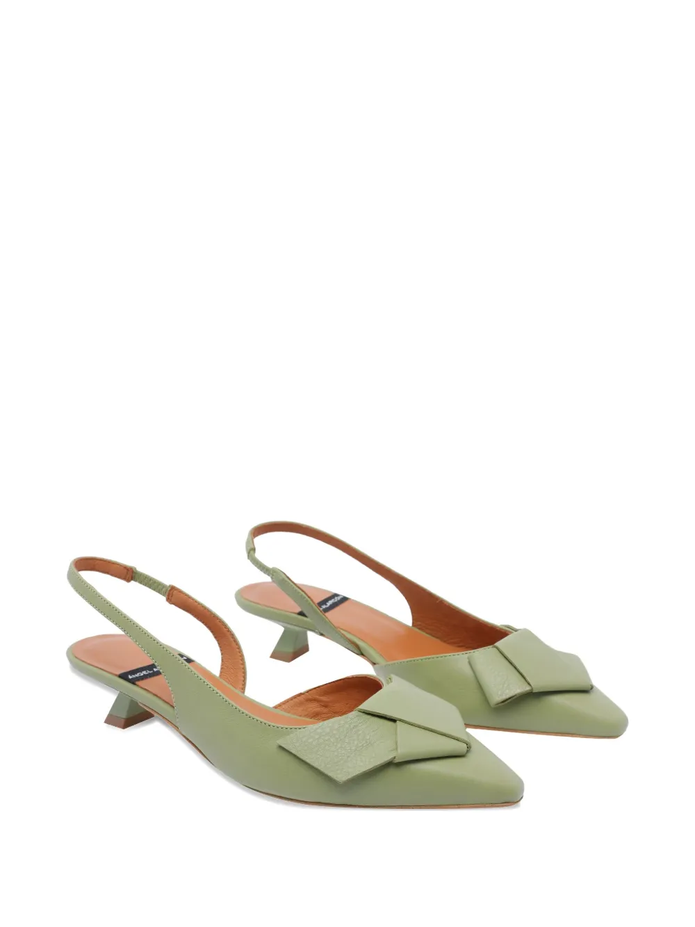 ANGEL ALARCON 35mm leather pumps Green