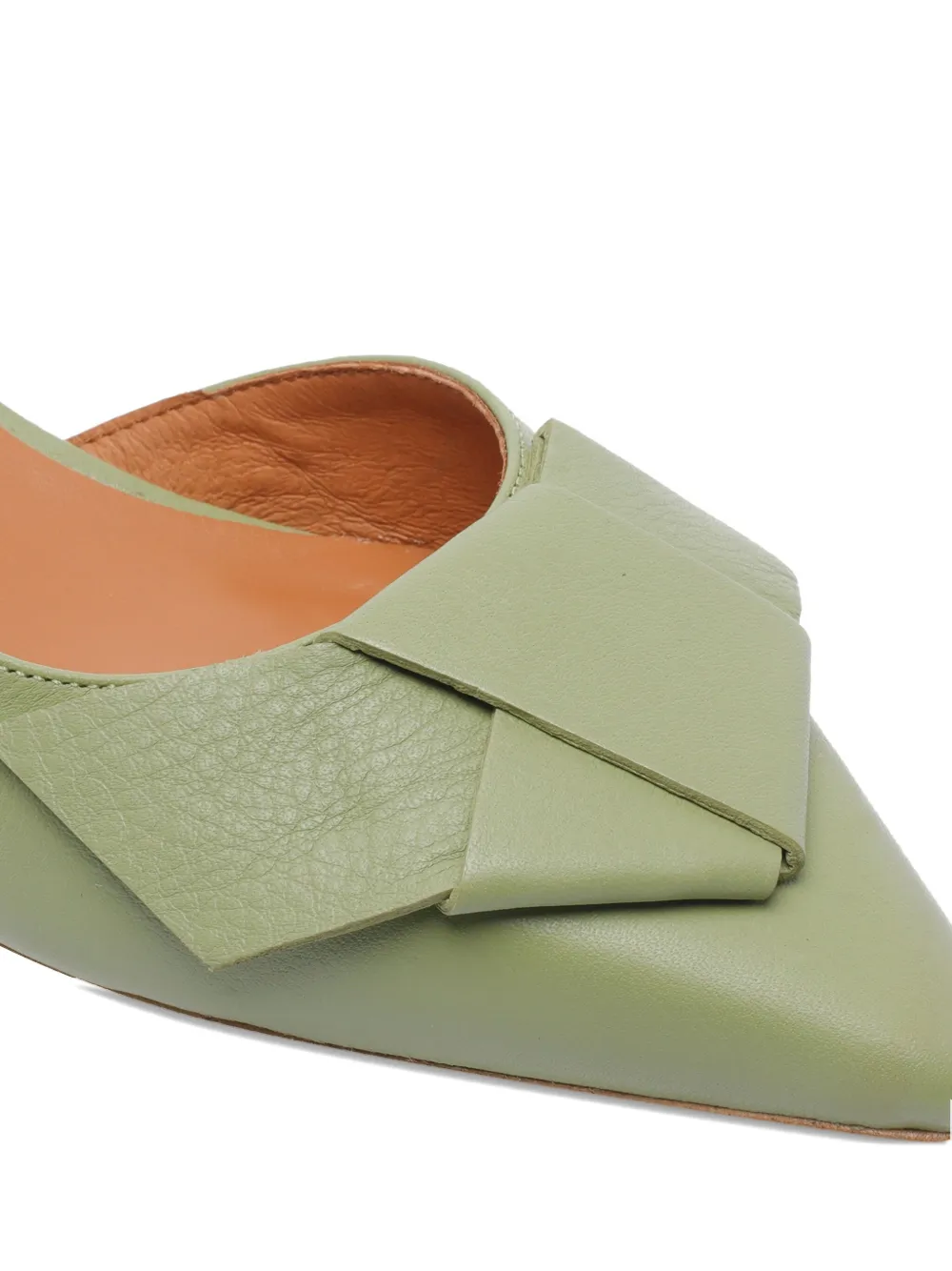 ANGEL ALARCON 35mm leather pumps Green