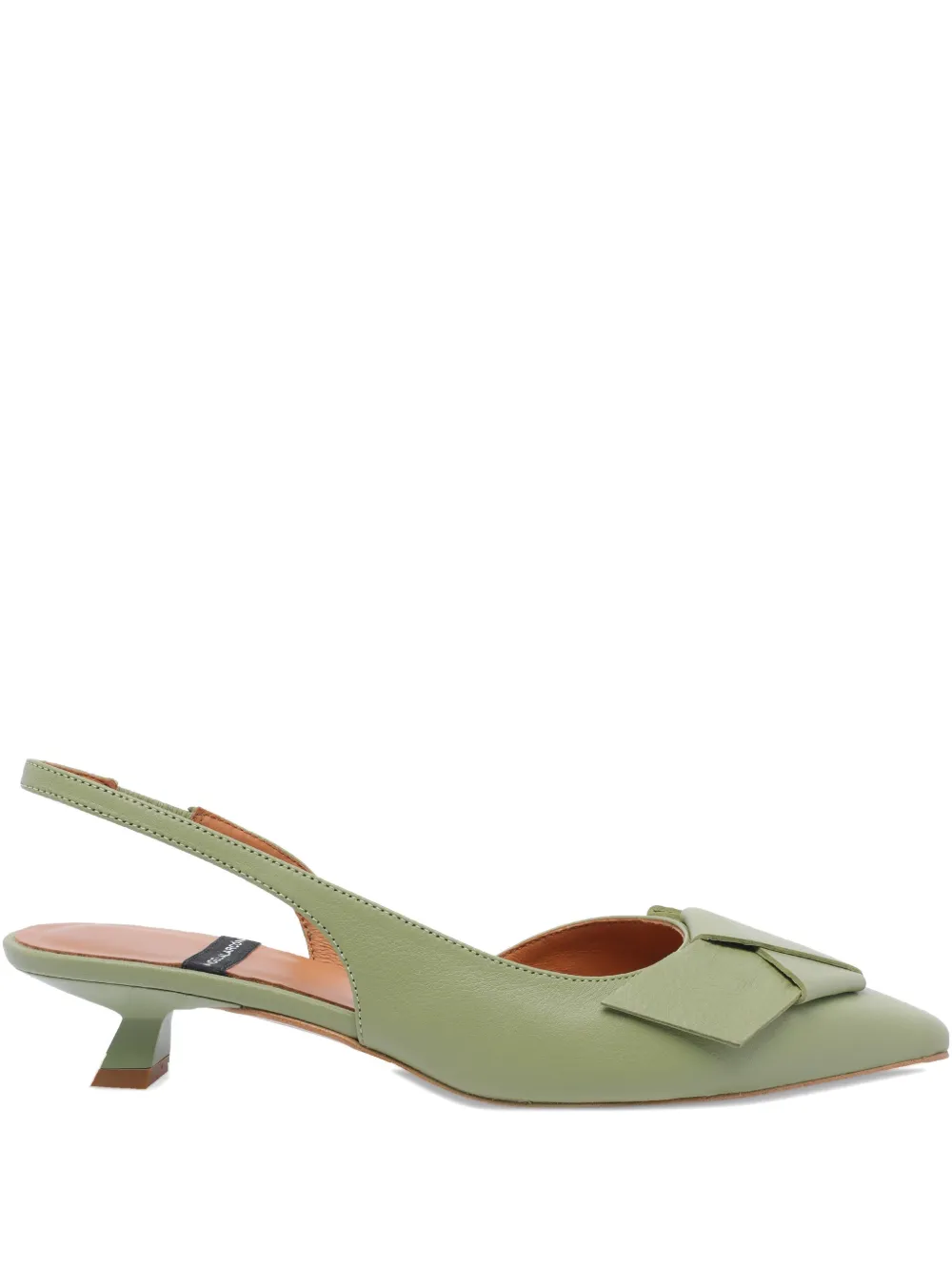 ANGEL ALARCON 35mm leather pumps Green