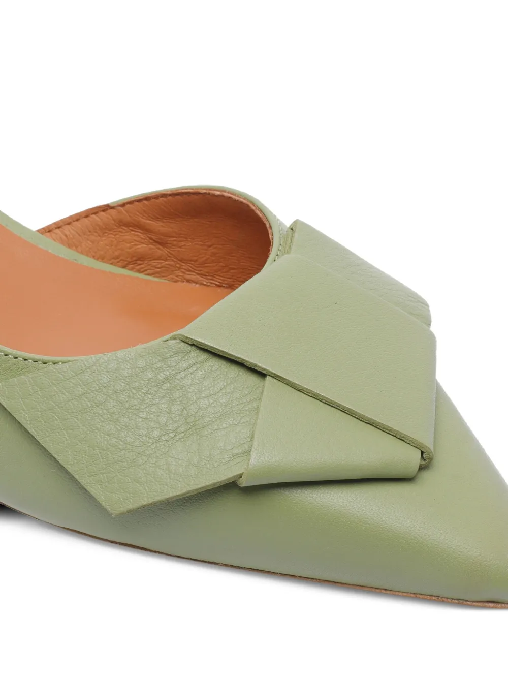 ANGEL ALARCON 35mm leather pumps Green