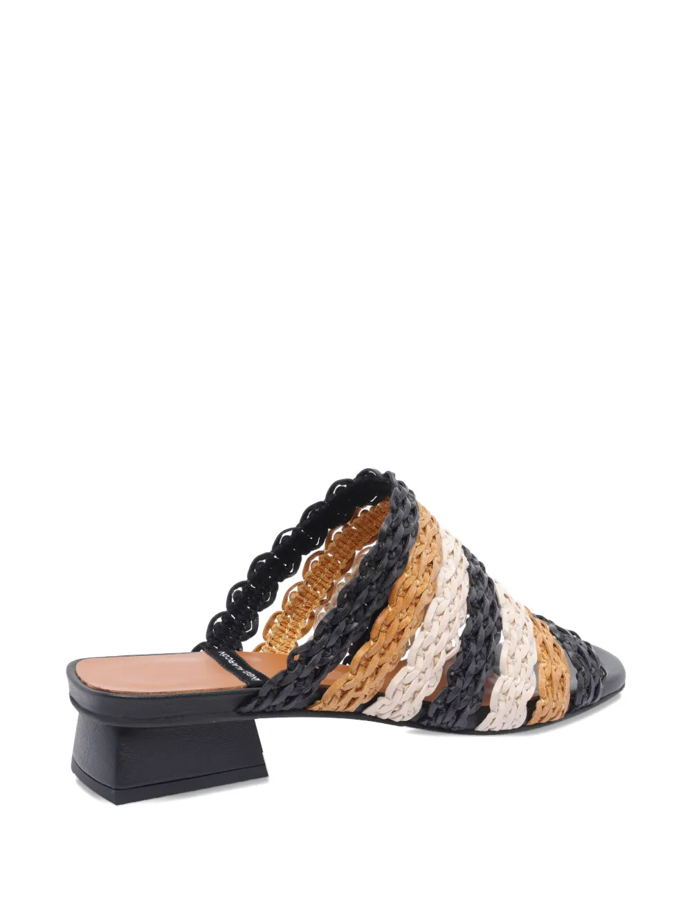 ANGEL ALARCON 25mm Rose heeled sandals Black