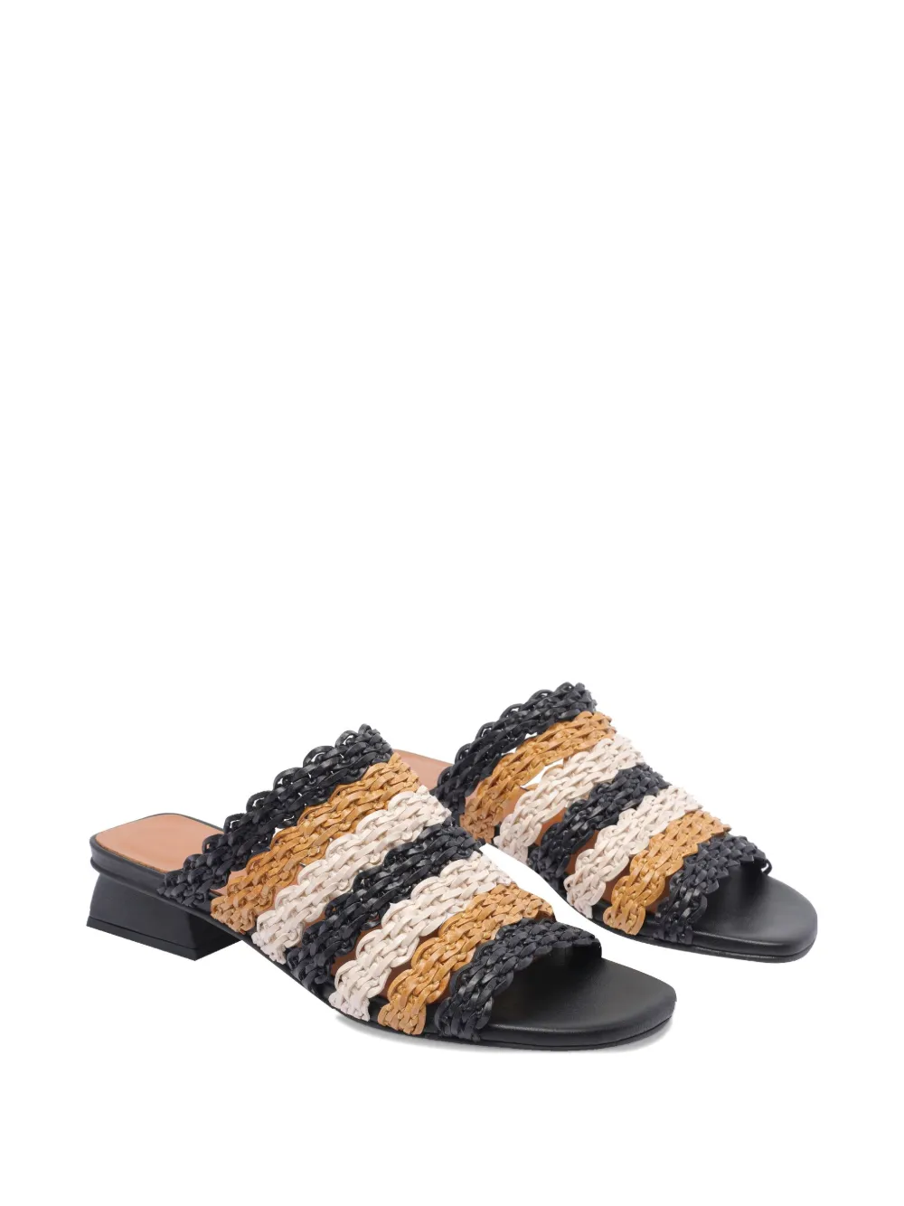 ANGEL ALARCON 25mm Rose heeled sandals Black