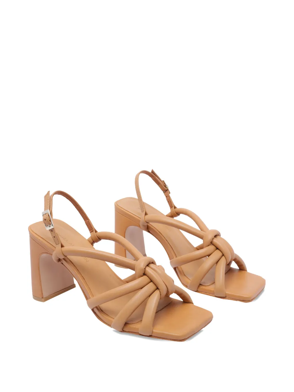 ANGEL ALARCON 80mm leather heeled pumps Neutrals