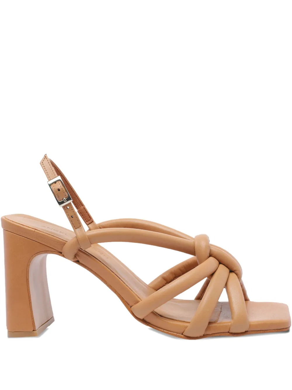 ANGEL ALARCON 80mm leather heeled pumps Neutrals