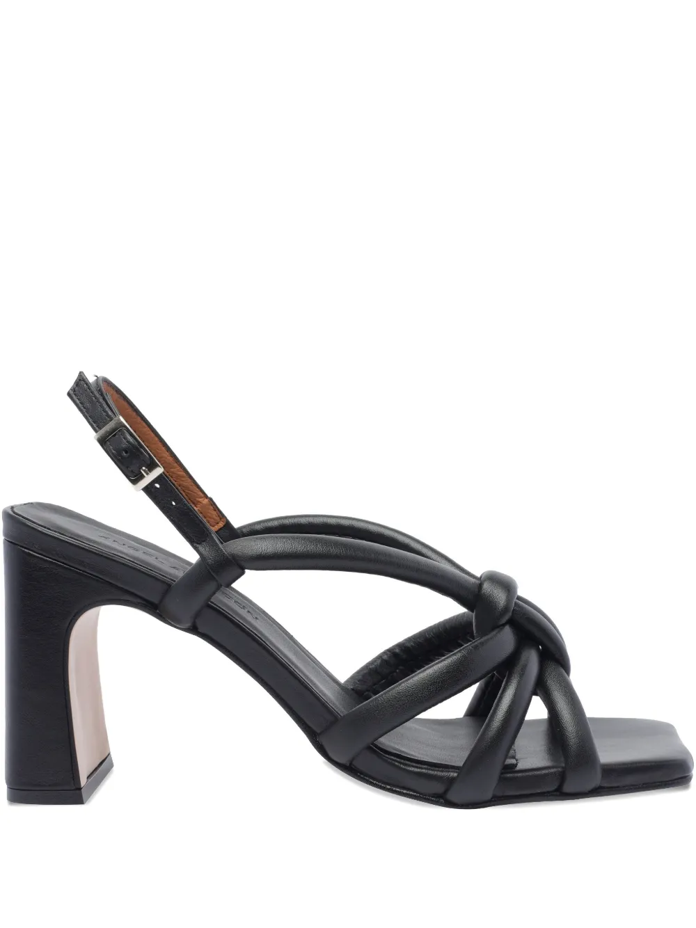 ANGEL ALARCON 75mm Sophie leather heeled sandals Black