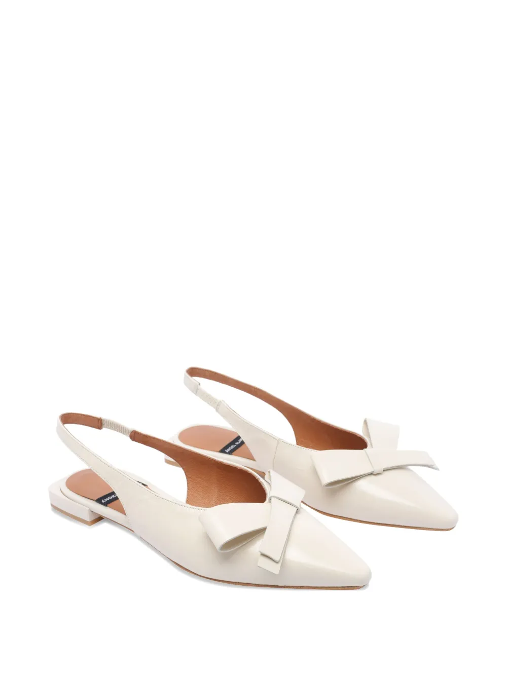 ANGEL ALARCON leather ballet flats - Beige