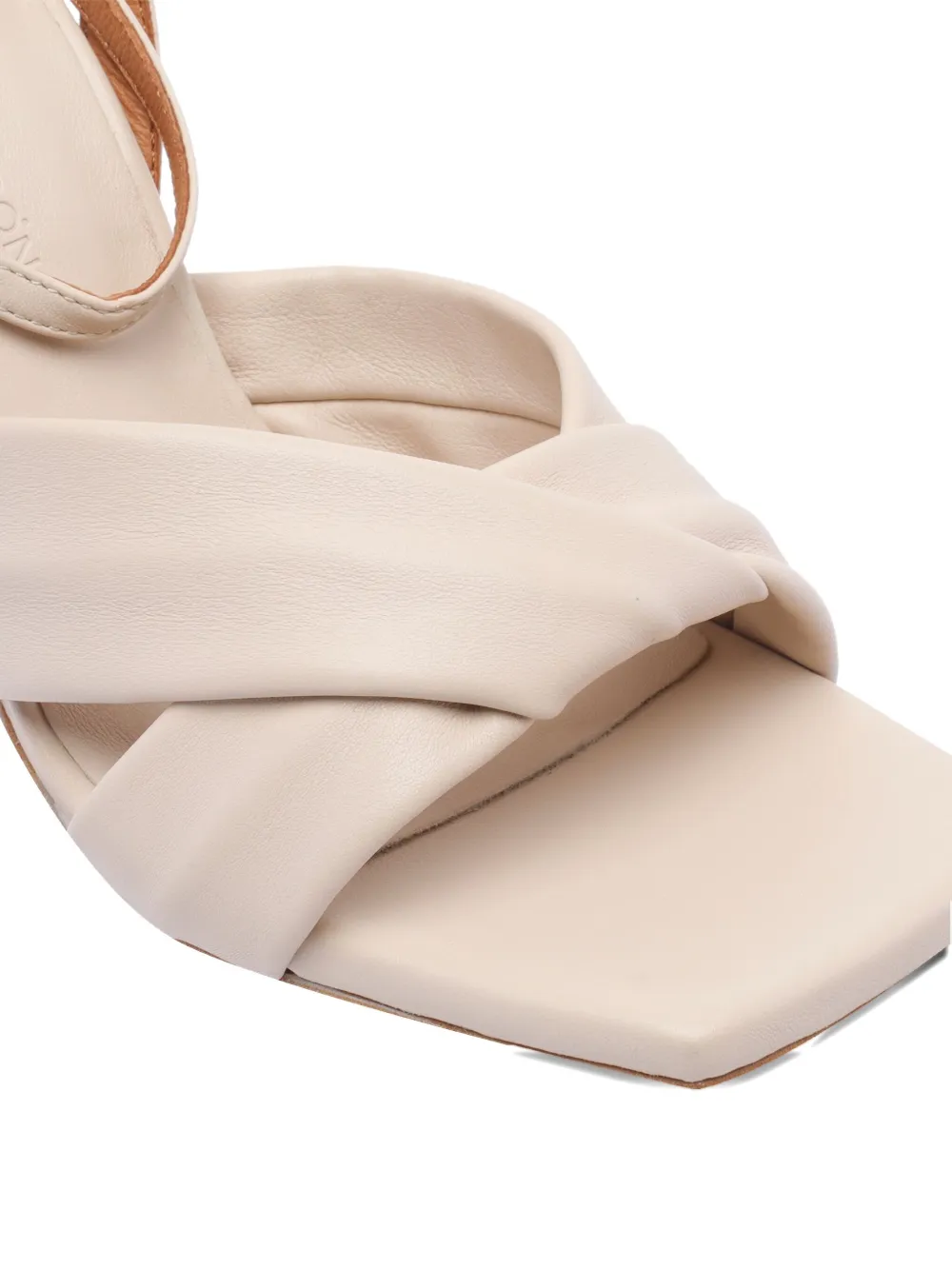 ANGEL ALARCON 90mm leather sandals Neutrals