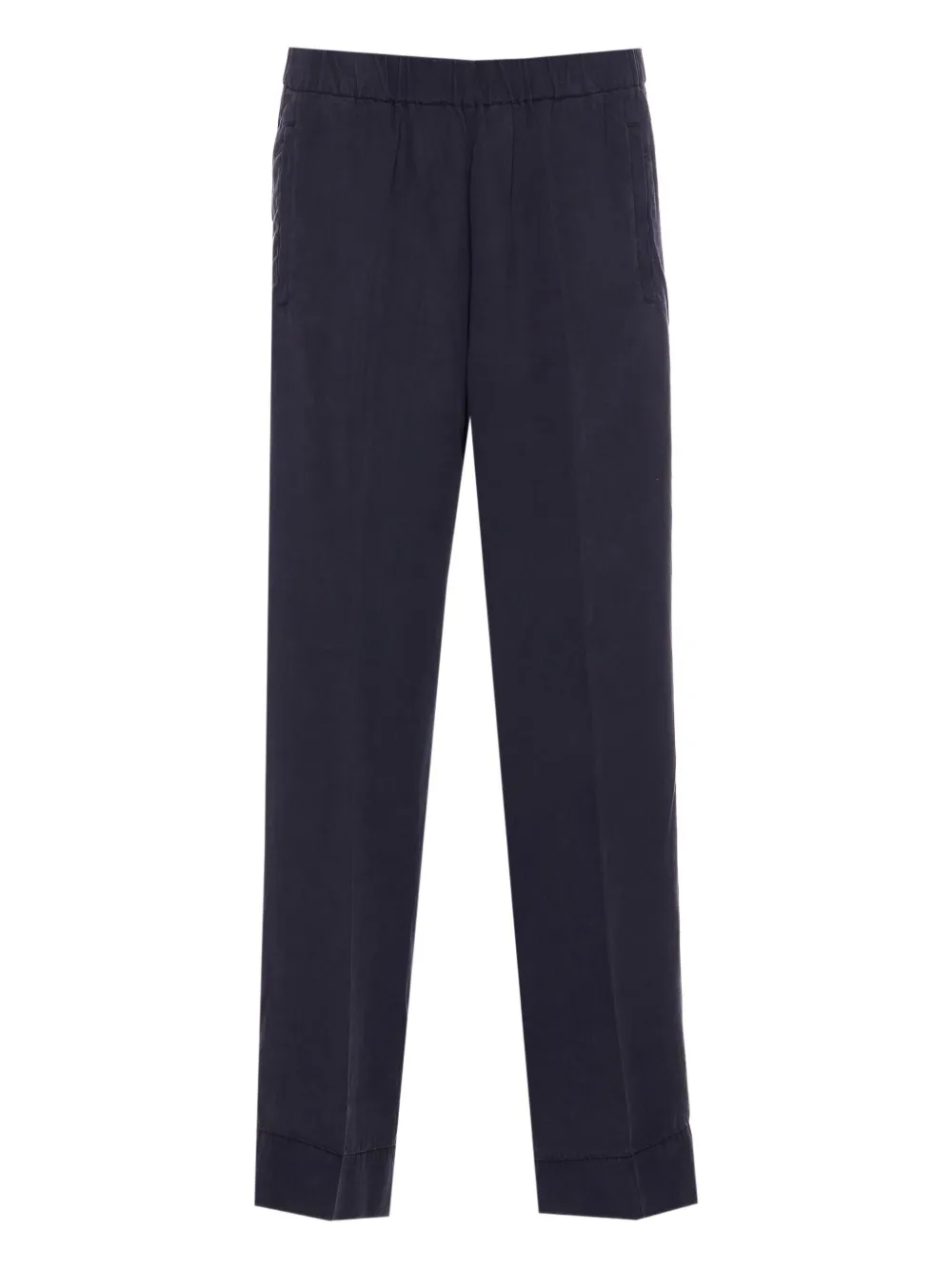 pressed-crease trousers