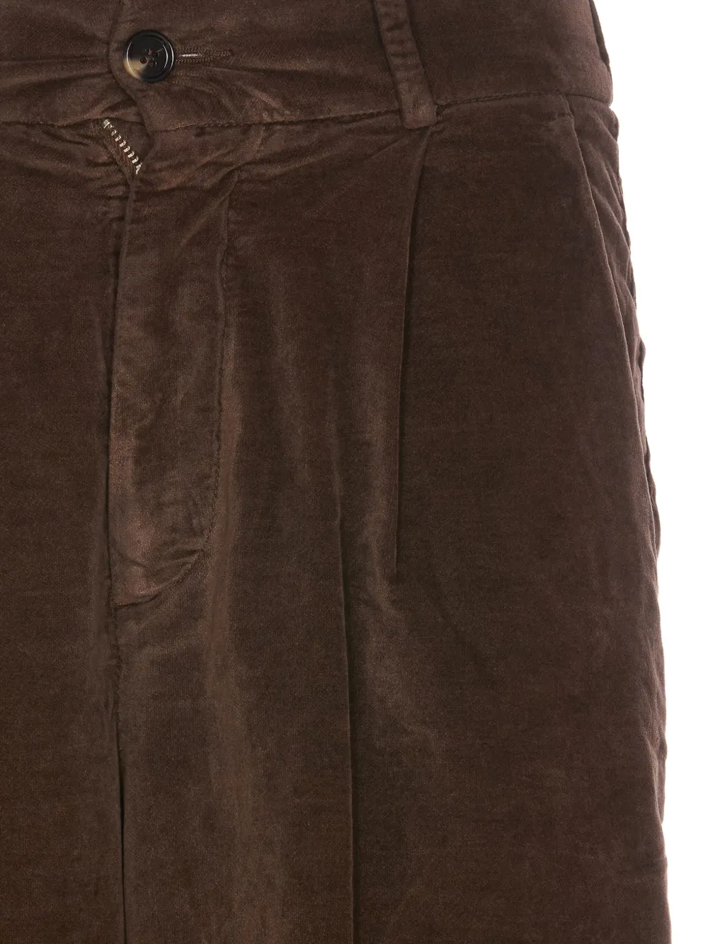 TRUE AVENUE pressed-crease trousers - Bruin
