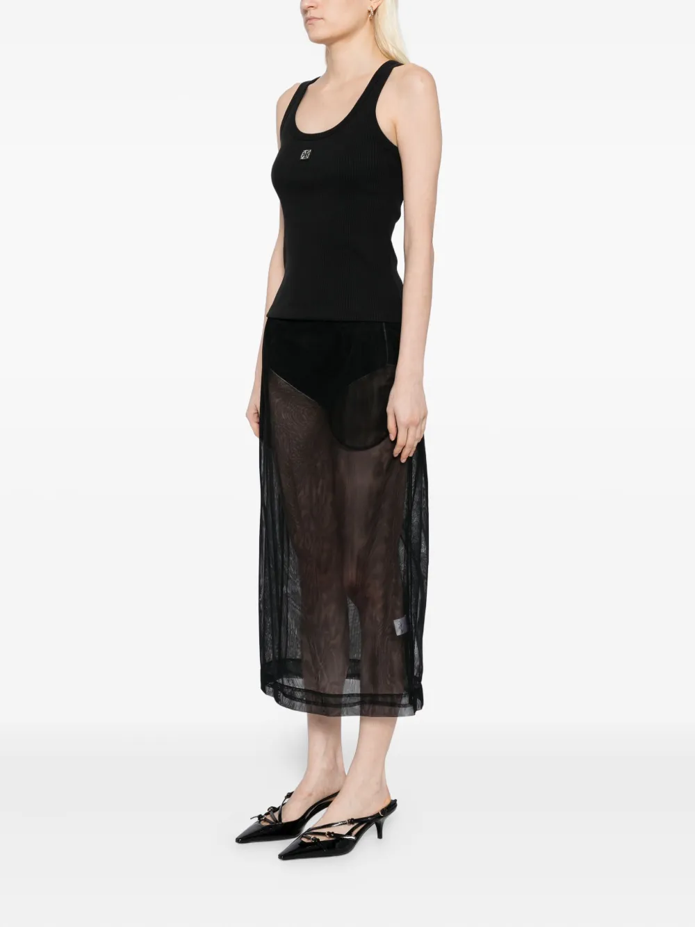 Tory Burch Scoop Tank In Black