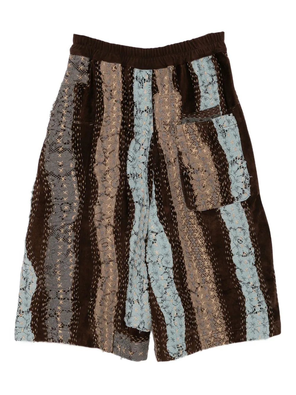 By Walid lace on suede bermuda shorts | Bermuda Shorts | Image 2