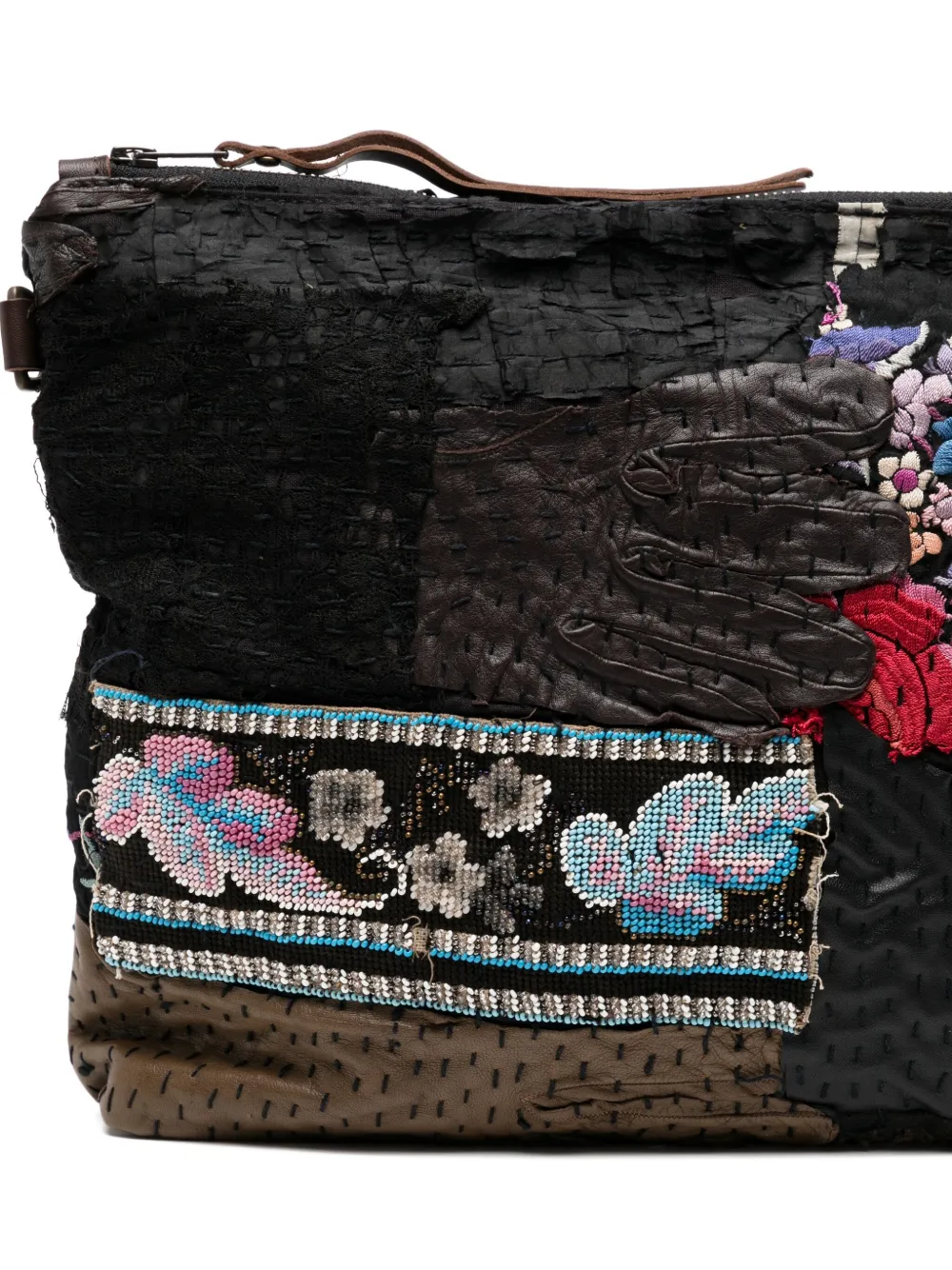 By Walid 19th Century Opera Gloves clutch BLACK
