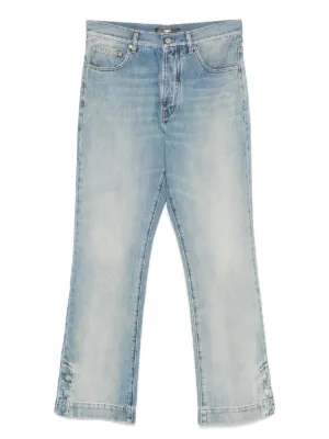 AMIRI ダメージストレートジーンズ AMIRI ダメージ ストレートジーンズ | ブルー | FARFETCH JP