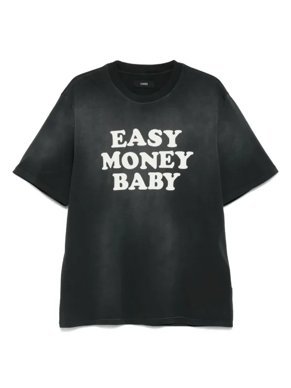 関税＆送料込み【AMIRI】MA Baby Tee クロップトップ イタリア製 AMIRI Easy Money Baby Tシャツ | ブラック | FARFETCH JP